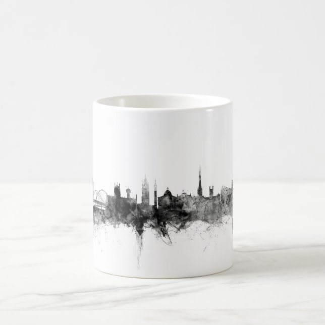 Caneca De Café Skyline de Newcastle Inglaterra (Centro)