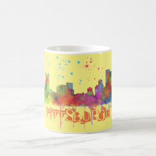 CANECA DE CAFÉ SKYLINE DE PITTSBURGH PENSILVÂNIA