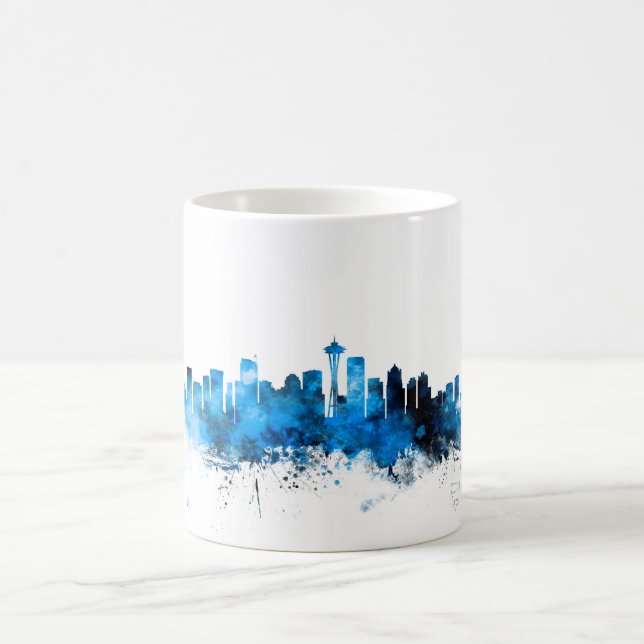 Caneca De Café Skyline de Seattle Washington (Centro)