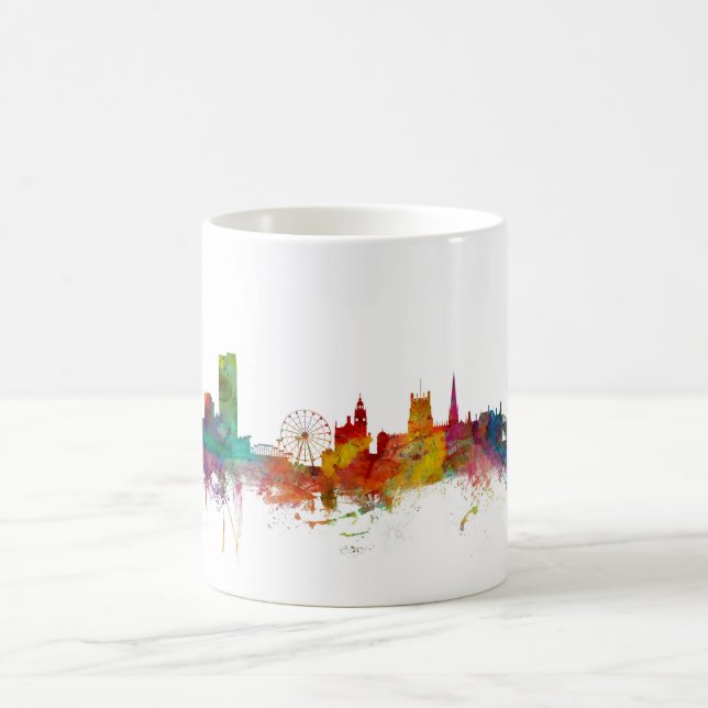 Caneca De Café Skyline de Sheffield Inglaterra (Centro)