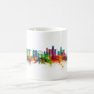 Caneca De Café Skyline de Singapura