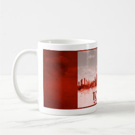 Caneca De Café Skyline de Toronto com grunge vermelho