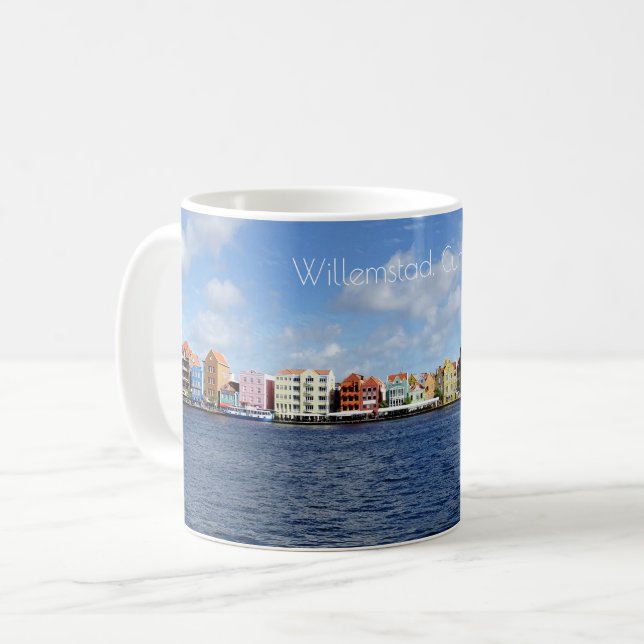 Caneca De Café Skyline de Willemstad (Frente Esquerda)