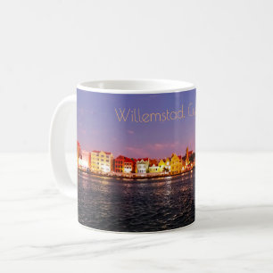 Caneca De Café Skyline de Willemstad à Noite