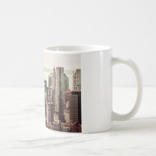 Caneca De Café Skyline do Lower Manhattan - vista do Midtown