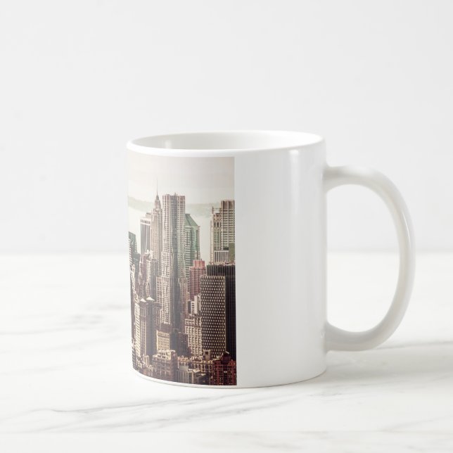 Caneca De Café Skyline do Lower Manhattan - vista do Midtown (Direita)
