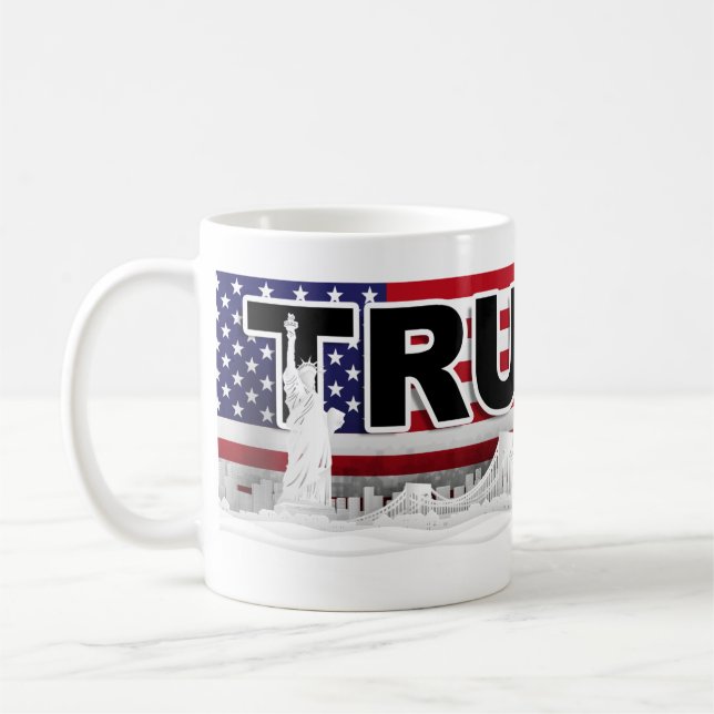 Caneca De Café Skyline do trunfo 2020 NYC (Esquerda)