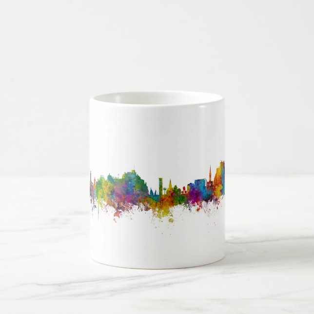 Caneca De Café Skyline Ilhas do Canal de Jersey (Centro)