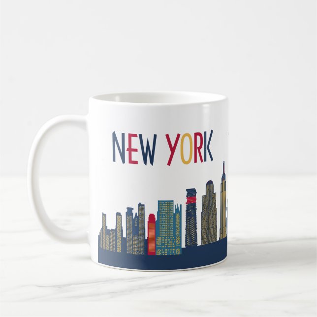 Caneca De Café Skyline Nova York (Esquerda)