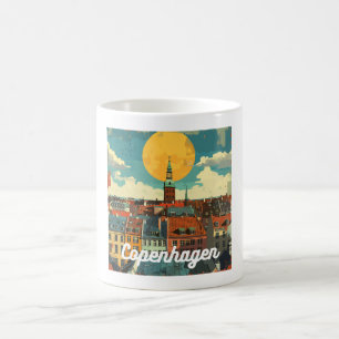 Caneca De Café Skyline Retro Copenhagen