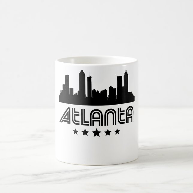 Caneca De Café Skyline retro de Atlanta (Centro)