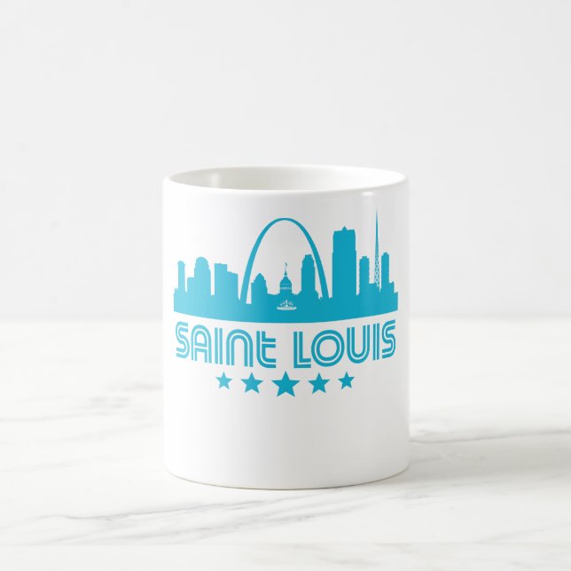 Caneca De Café Skyline retro do Saint Louis (Centro)