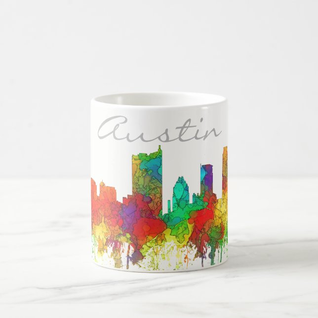 Caneca De Café Skyline-SG de Austin Texas (Centro)