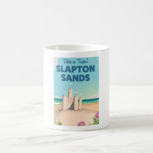 Caneca De Café Slapton Sands, poster vintage de Devon