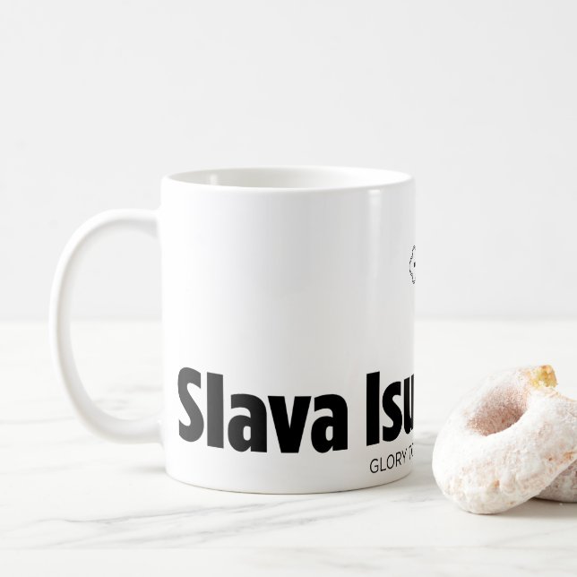 Caneca De Café Slava Isusu Christu (Com Donut)