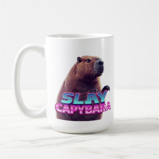 Caneca De Café Slay Capybara Funny Animal Meme Gift