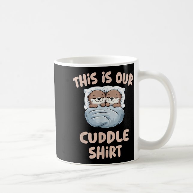 Caneca De Café Sleeng Otter Couple This Is Our Cuddle  (Direita)
