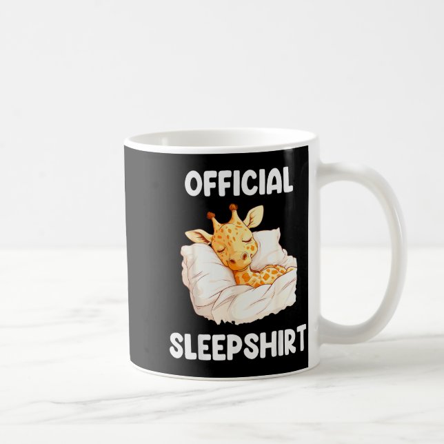 Caneca De Café Sleepshirt Sleeng Giraffe Animal Lovers Pajama  (Direita)