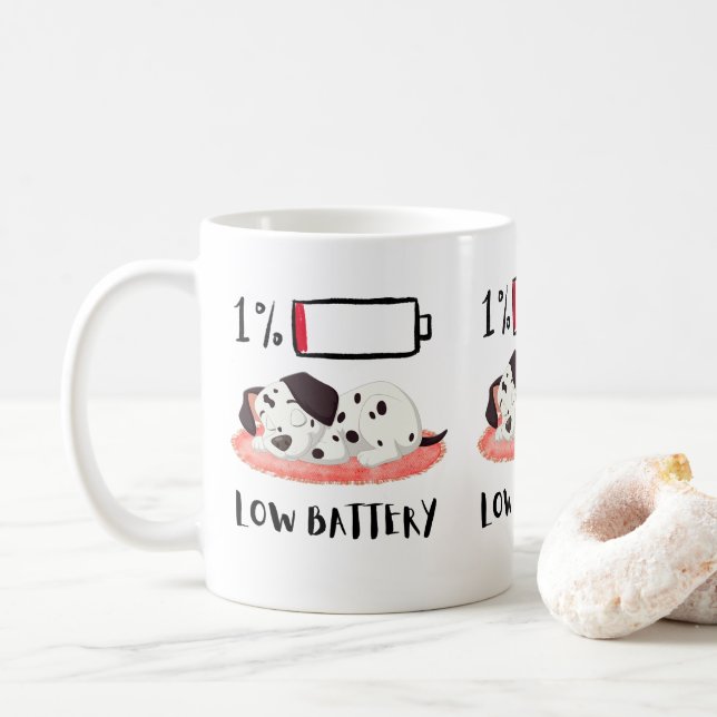 Caneca De Café Sleepy Dog Design (Com Donut)