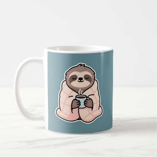 Caneca De Café Sleepy Sloth Funny Morning Drinks (Esquerda)