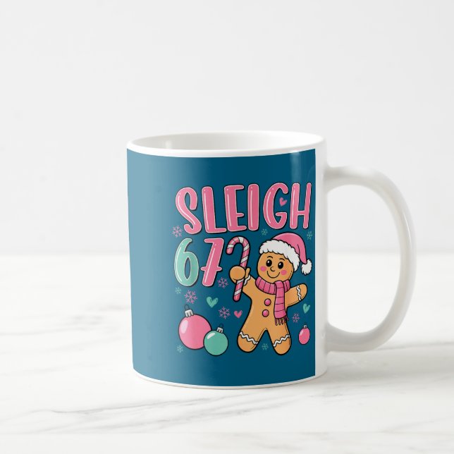 Caneca De Café Sleigh 67 Gingerbread Christmas Six Seven Meme Vir (Direita)