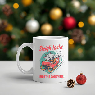 Caneca De Café Sleigh-tástico – Piada de Natal Divertida e Festiv