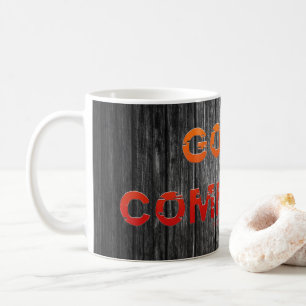 Caneca De Café SlipperyJoe está indo Comando carta laranja vermel