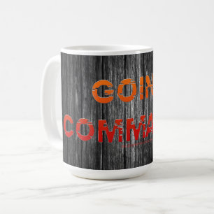 Caneca De Café SlipperyJoe está indo Comando carta laranja vermel