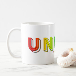 Caneca De Café SlipperyJoe não cortado vibrante animado neon arco
