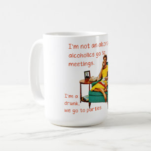 Caneca De Café SlipperyJoe socializando vintage do bebendo