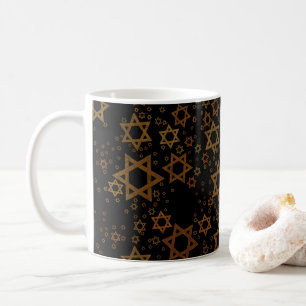Caneca De Café SlipperyJoe's Estrela de David temática de Hanukka