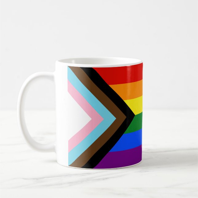 Caneca De Café SlipperyJoe's Progress Pride Flag gay Dons LGBTQI (Esquerda)