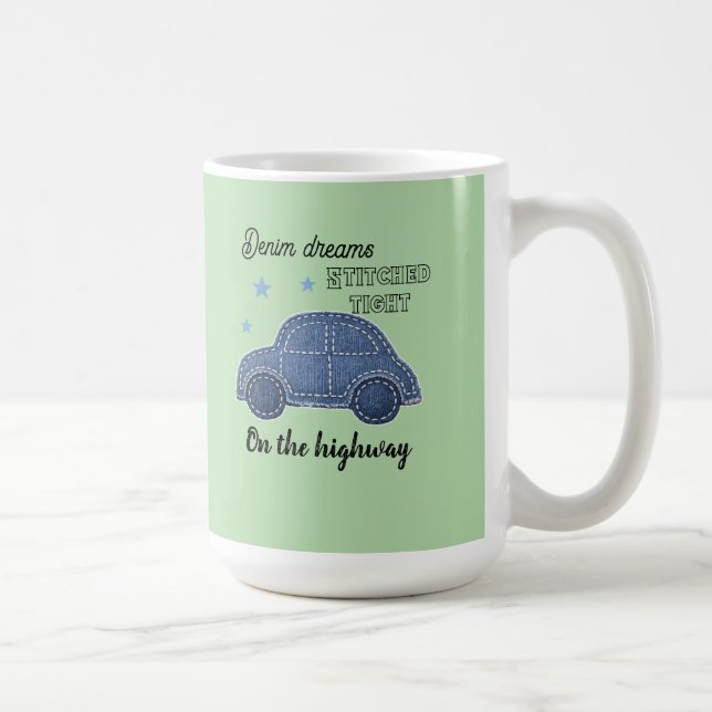 Caneca De Café slogan de carro engraçado (Direita)