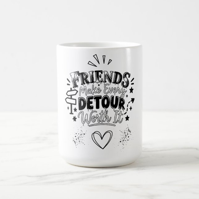 Caneca De Café Slogan de Melhores Amigos (Centro)
