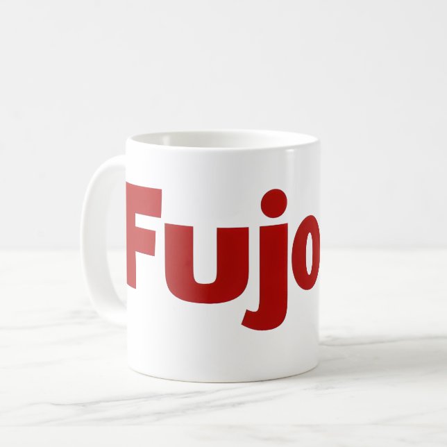 Caneca De Café Slogan Vermelho Simples Fujoshi (Frente Esquerda)