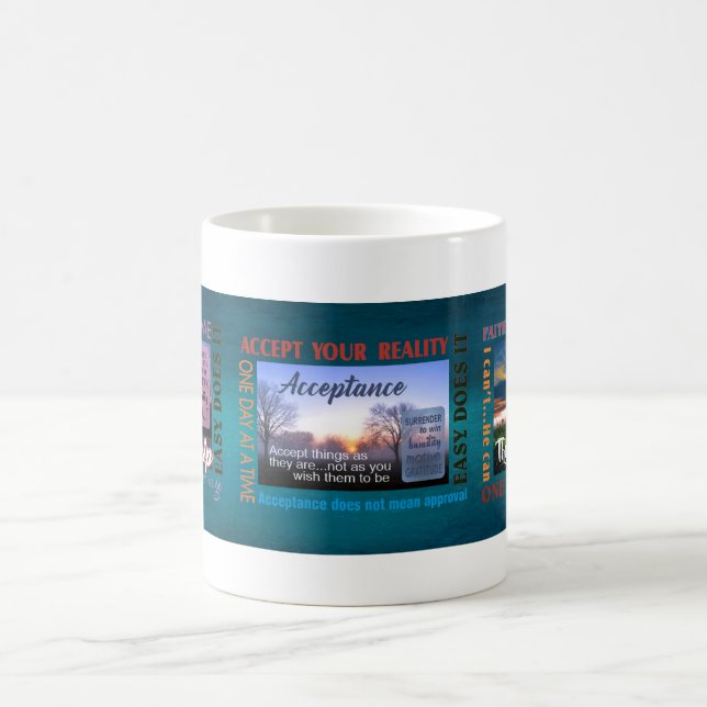 Caneca De Café slogans de recuperação de 12 passos 26 (Centro)