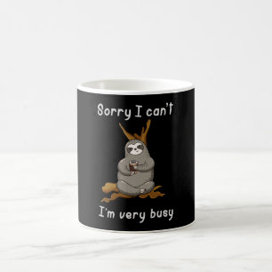 Caneca De Café Sloth Dormindo preguiçoso Noite Engraçada Com Os A