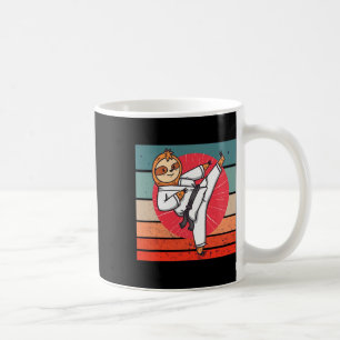 Caneca De Café Sloth Karate Black Belt Lover Esportes Japoneses