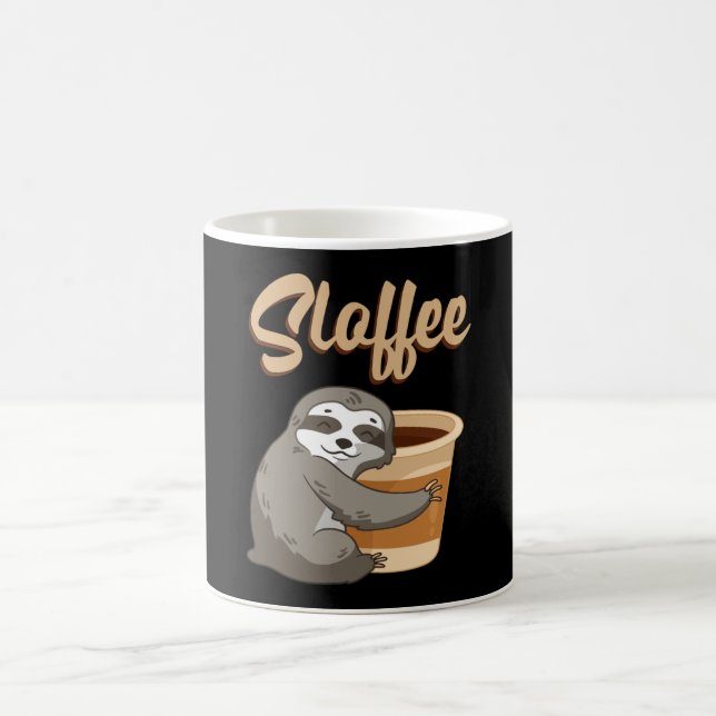 Caneca De Café Sloth Lazy Sloths Sloffee Dormindo Engraçada Ideia (Centro)