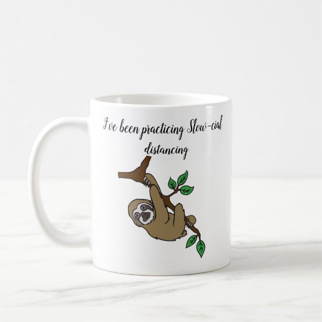 Caneca De Café Sloth Mug Lento E Distanciante (Esquerda)
