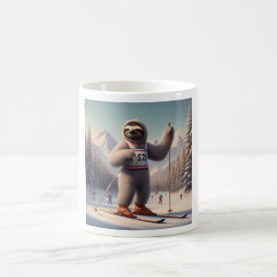 Caneca De Café Sloth Skiing
