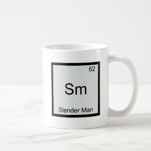 Caneca De Café Sm - Símbolo do Elemento Químico Slender Man Engra