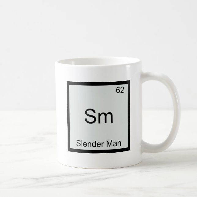 Caneca De Café Sm - Símbolo do Elemento Químico Slender Man Engra (Direita)