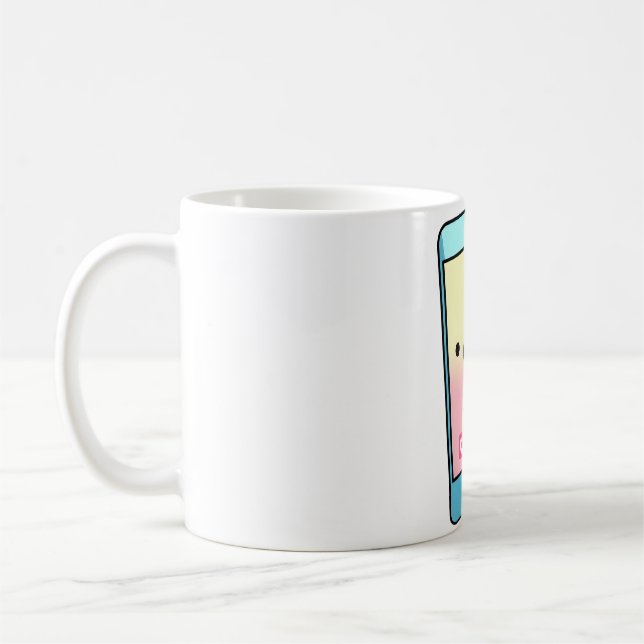 Caneca De Café Smartphone Kawaii (Esquerda)
