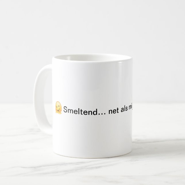 Caneca De Café “Smeltend… net als mijn motivatie” mok voor werk (Frente Esquerda)