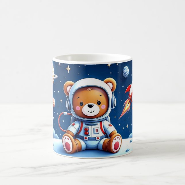 Caneca De Café Smiling Astronaut Teddy Adventure (Centro)