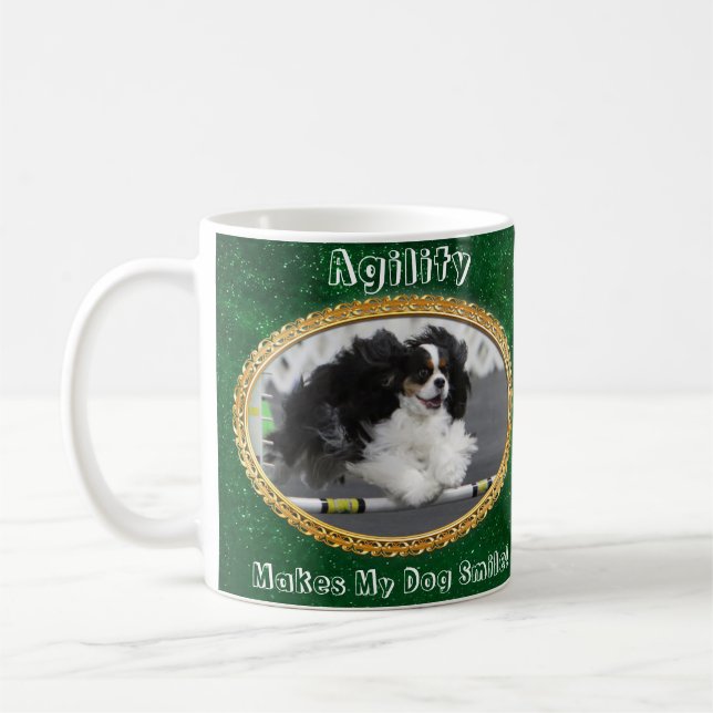 Caneca De Café Smiling Cavalier Agility Dog Mug (Esquerda)