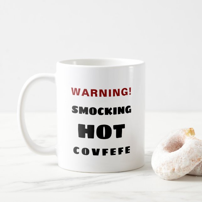 Caneca De Café Smocking Covfefe quente (Com Donut)