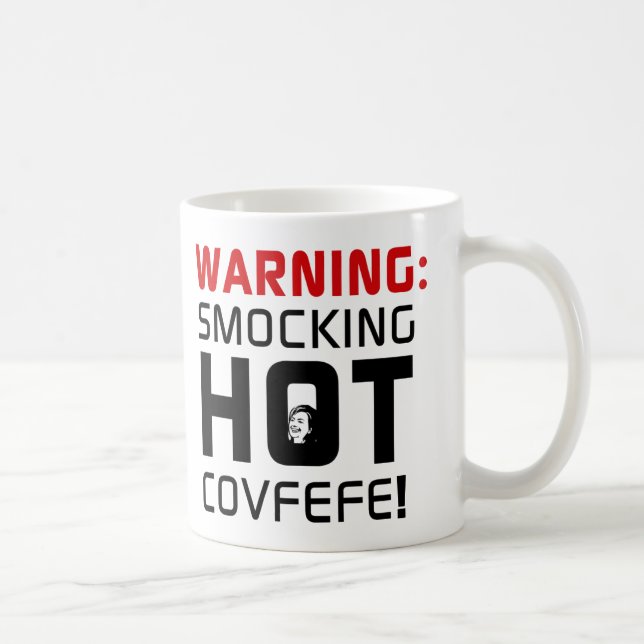 Caneca De Café Smocking Covfefe quente político, sátira, (Direita)