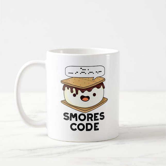 Caneca De Café Smores Code Engraçado Comida Pun (Esquerda)